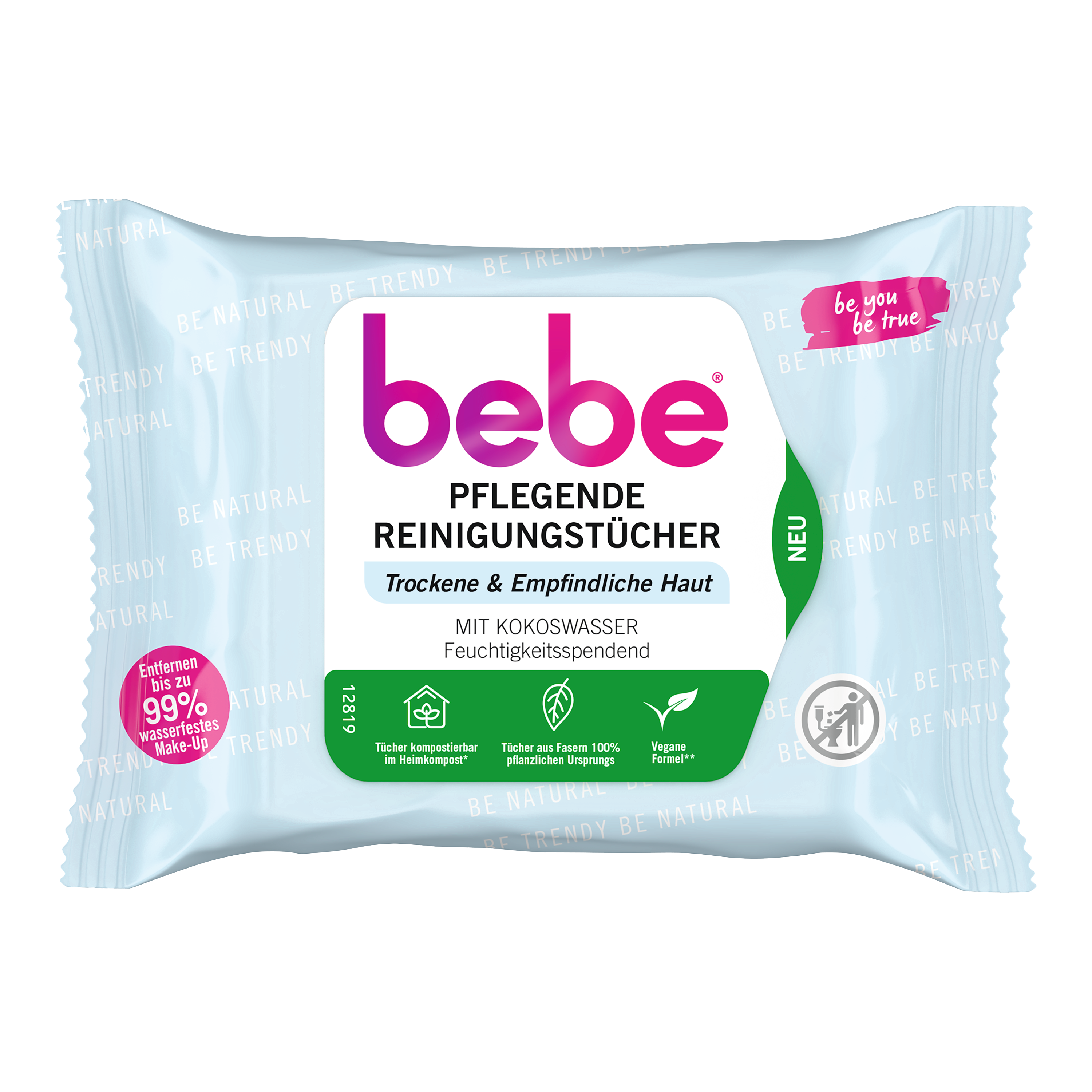 bebe® Pflegende Reinigungstücher mit Kokoswasser natürlichen Ursprungs