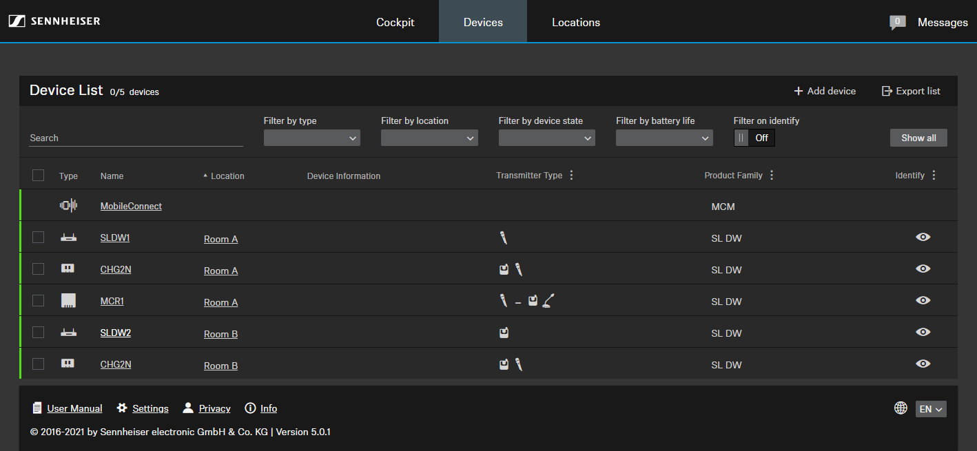 Sennheiser Control Cockpit 5.0 integrates the MobileConnect Manager