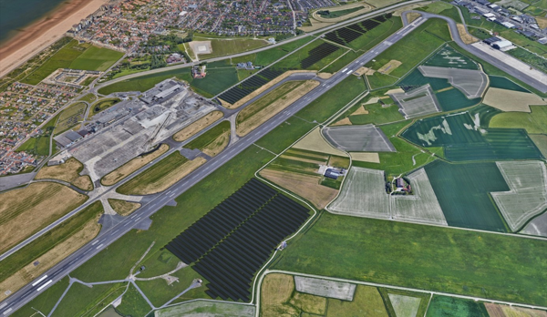 Luchthaven Oostende-Brugge wordt op een na grootste zonnepanelenpark van België