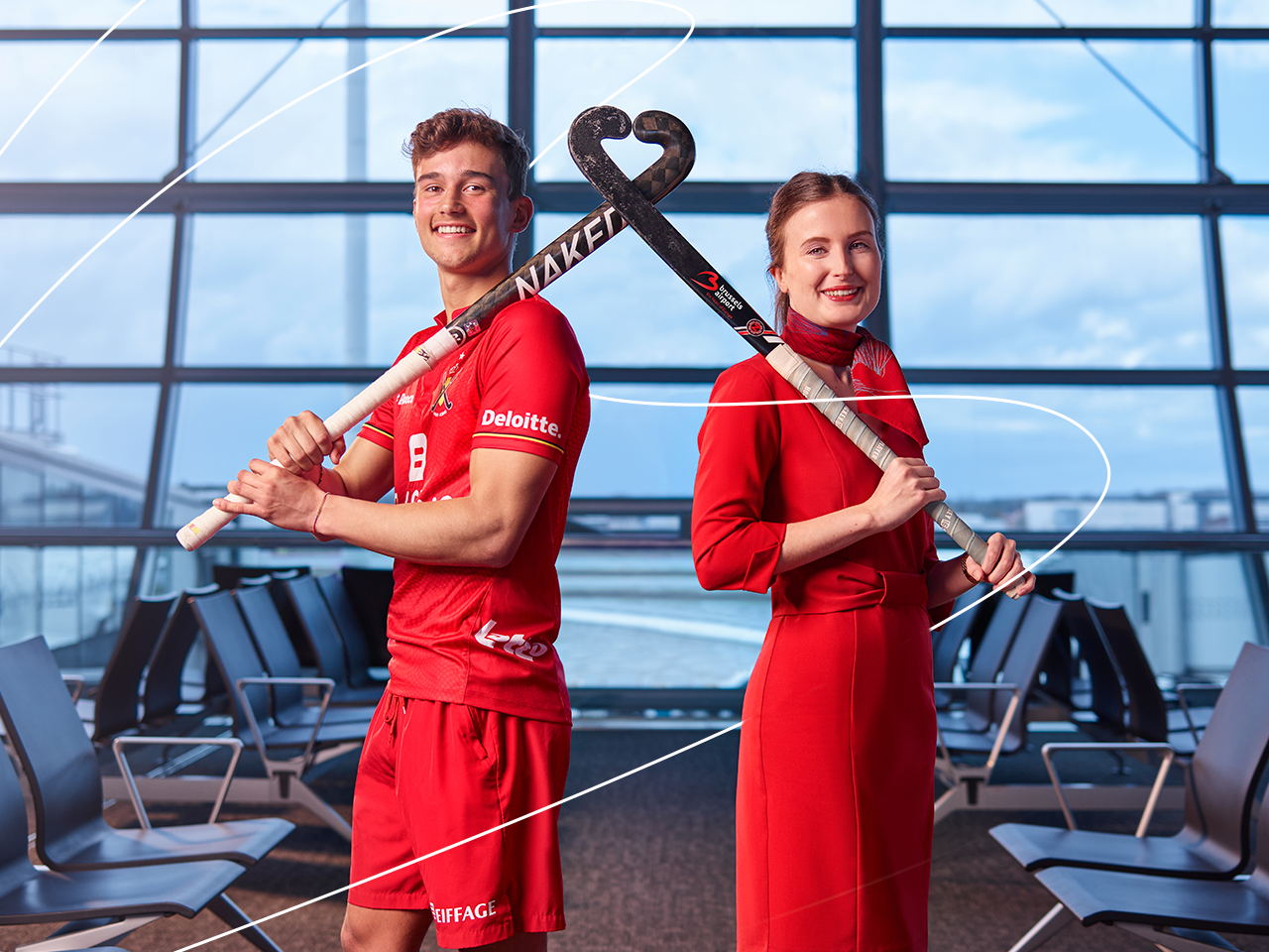 Le cœur de Brussels Airport bat pour le hockey belge avec iO