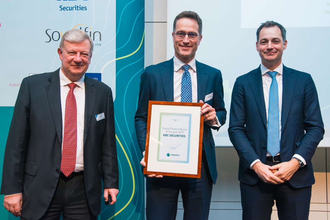 KBC Securities grote winnaar op de Euronext Brussels Awards 2019