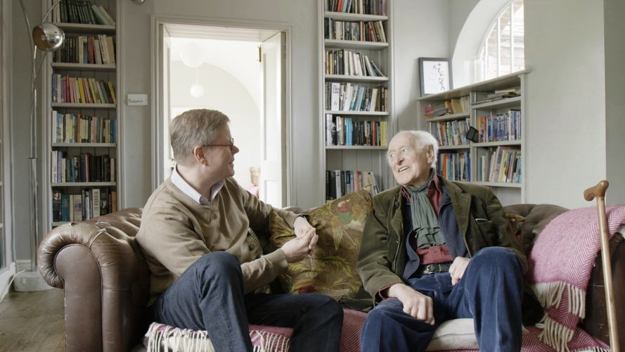Filip Vermeylen en Stephen Keynes, neef van JM - (c) VRT