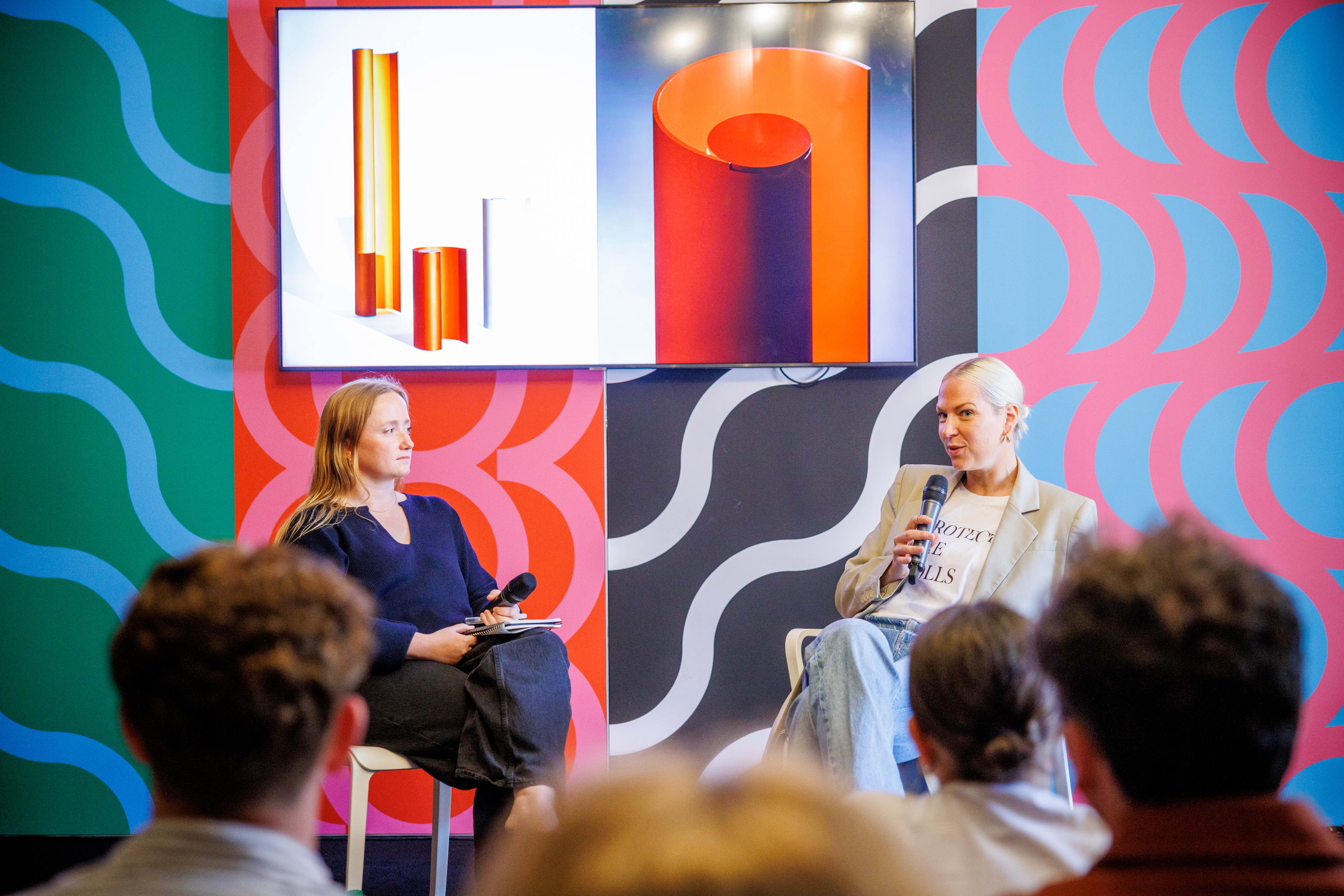 Above: Sabine Marcelis speaking as part of Conversations at Clerkenwell at The Charterhouse (Photo: Sam Frost)