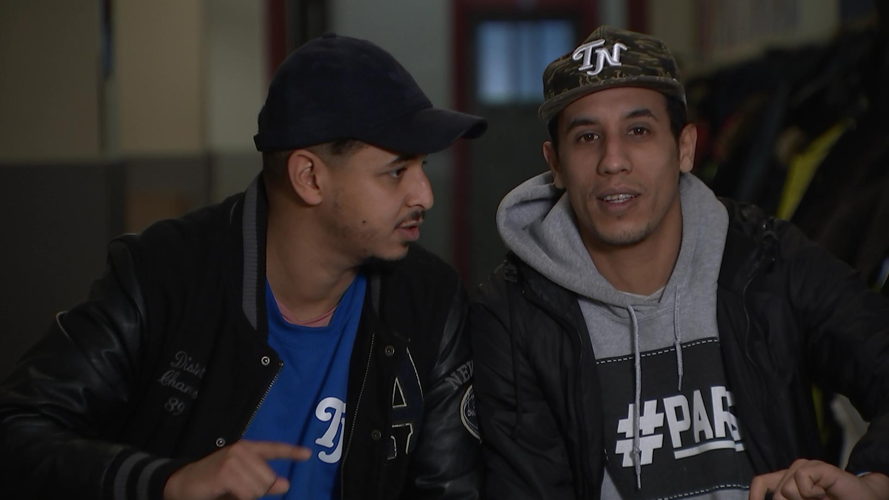 Salahdine Ibnou Kacemi  en Saïd Boumazoughe van SLM - (c) VRT 