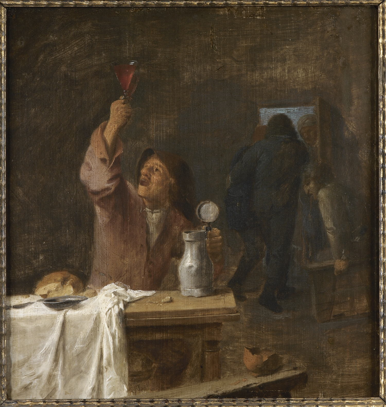 Drinkende boer - Adriaen Brouwer. RH.S.187, Collectie Stad Antwerpen, Rubenshuis, foto: Michel Wuyts