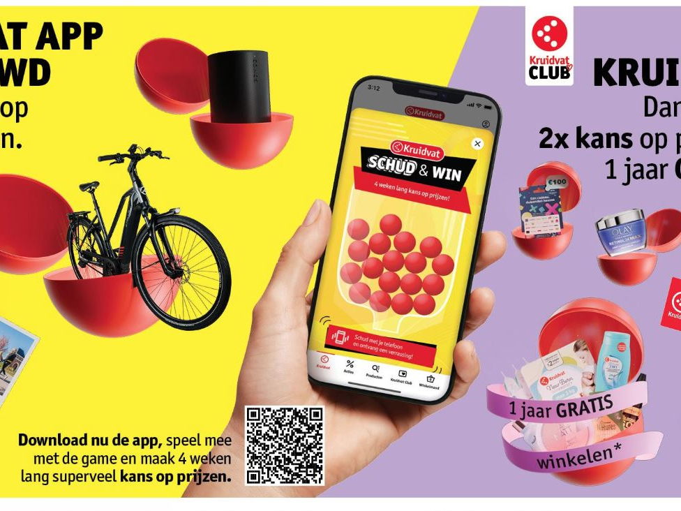 Kruidvat viert vernieuwde app met verrassende campagne bomvol prijzen