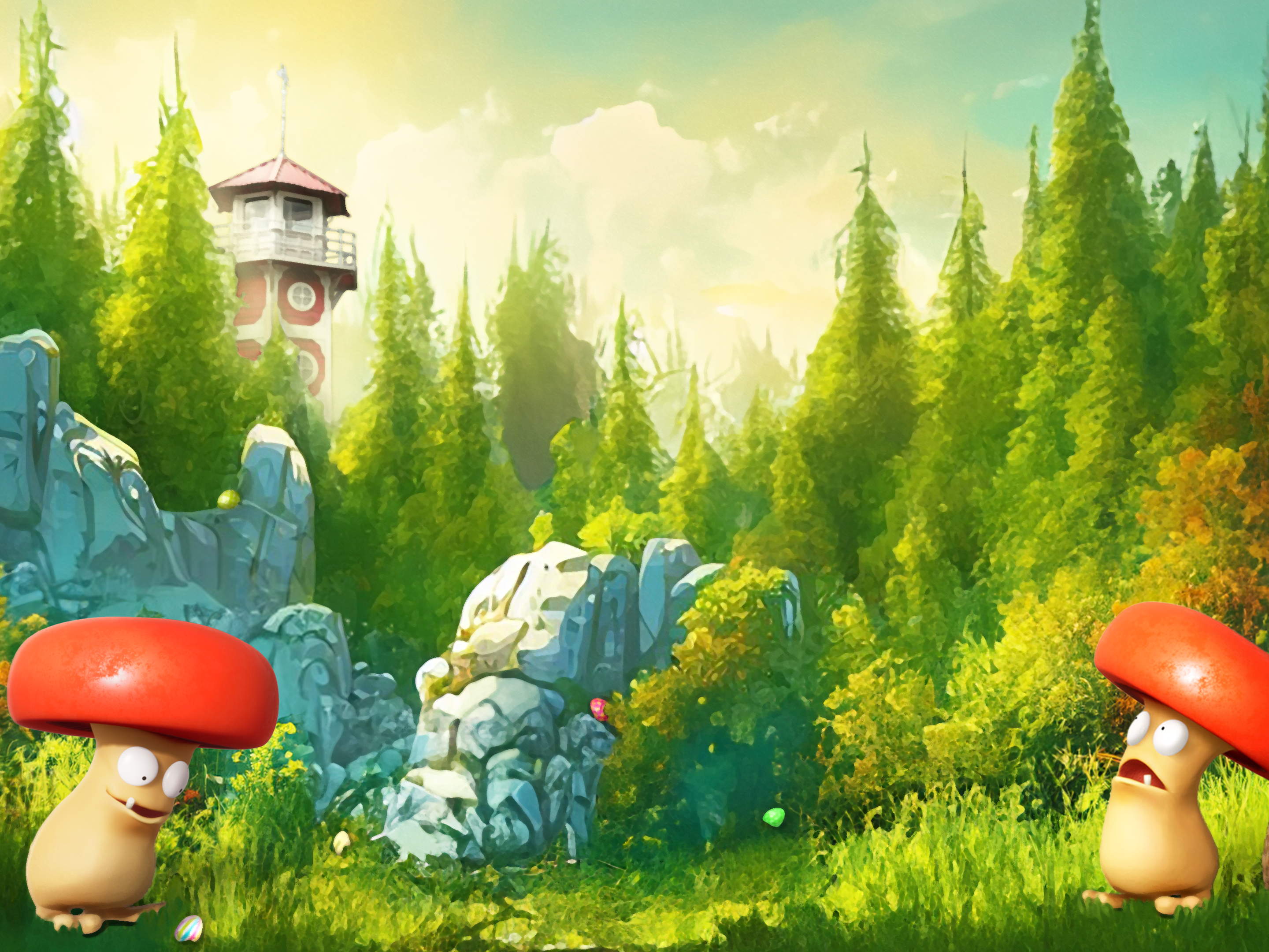 Easter egg hunting in theme parks