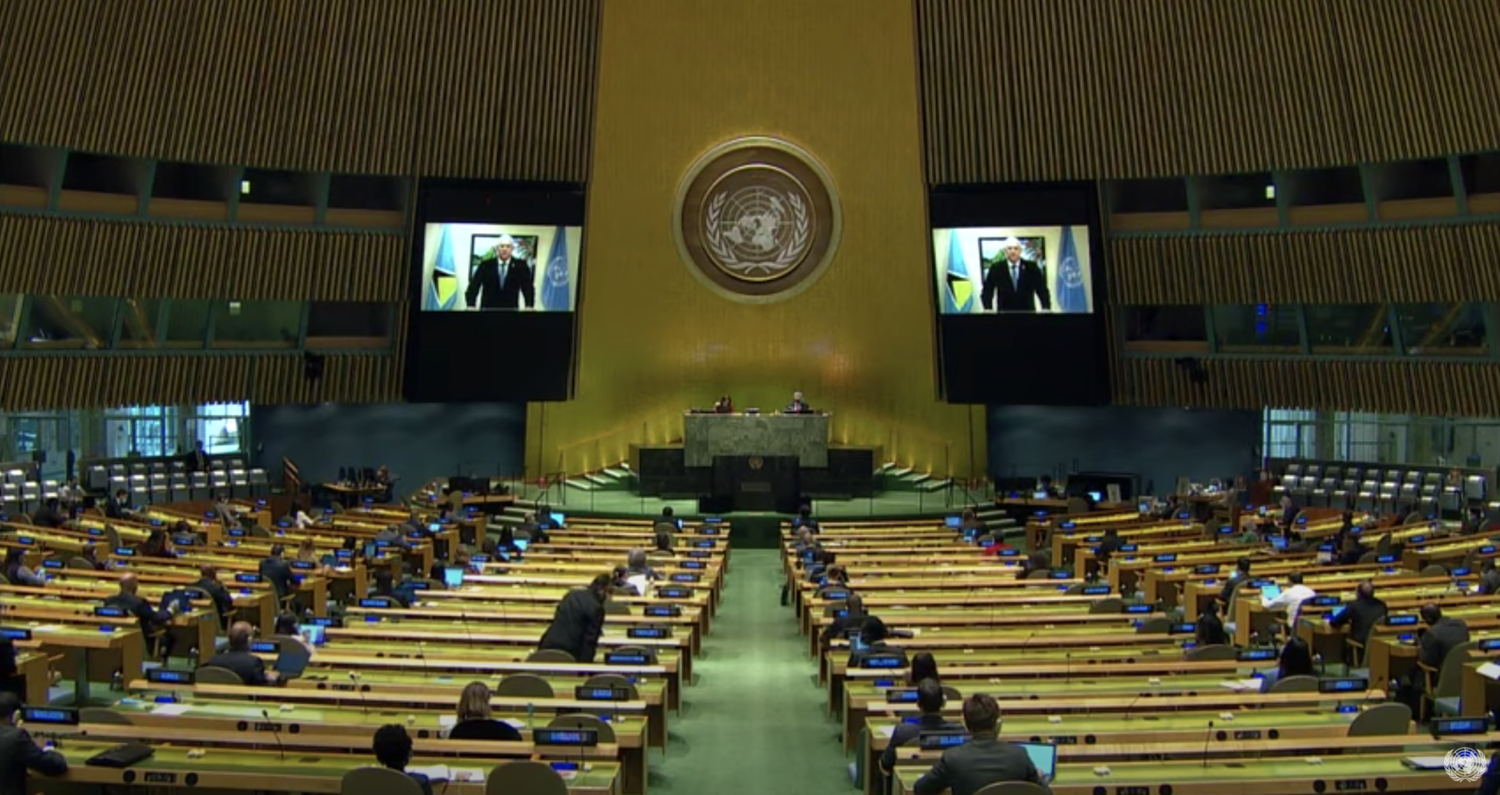 Honourable Allen Chastanet, Prime Minister of Saint Lucia addresses the General Assembly Debate of the 75th Session of the United Nations General Assembly on Saturday, September 26, 2020.