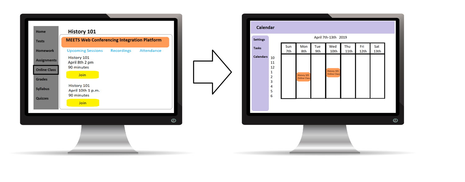 CirQlive MEETS V7 now  supports personal calendar functions for students, college faculty, teachers, and administrators.