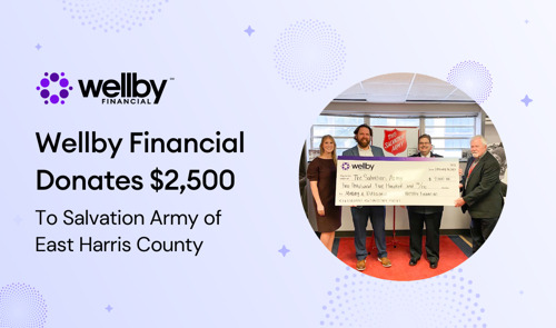 Wellby Financial Donates $2,500 to Salvation Army of East Harris County