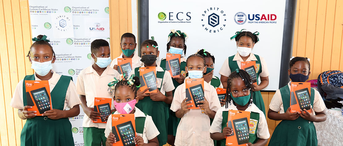 OECS Partners with USAID and Spirit of America to Provide Saint Lucian Students with Tablet Devices