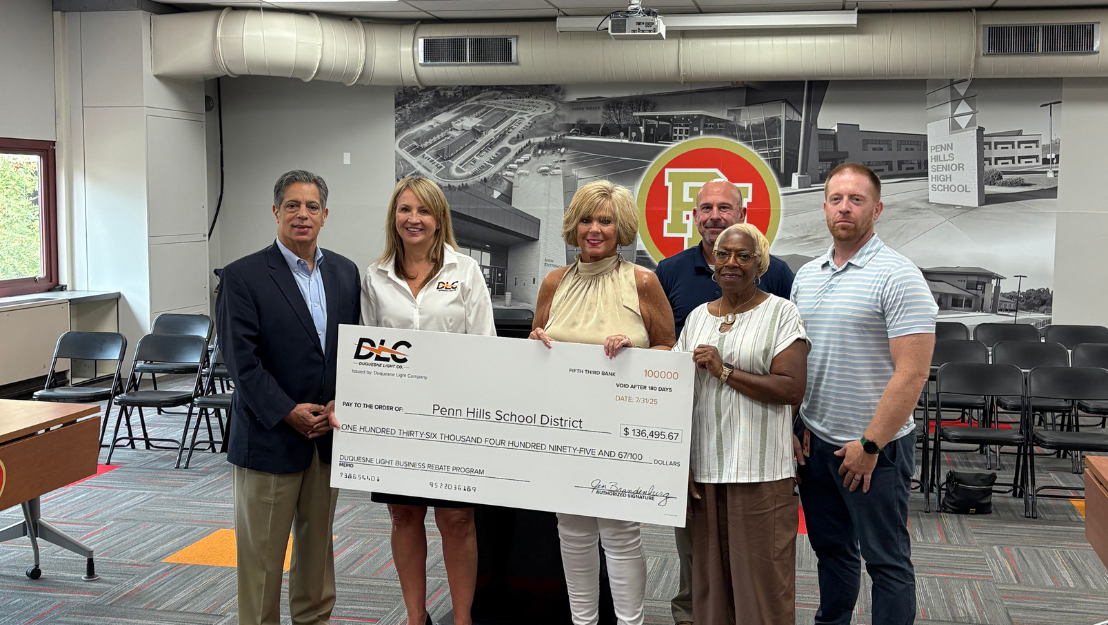 Penn Hills School District Achieves Major Energy Milestone with Lighting Retrofits and Rebate from Duquesne Light Company