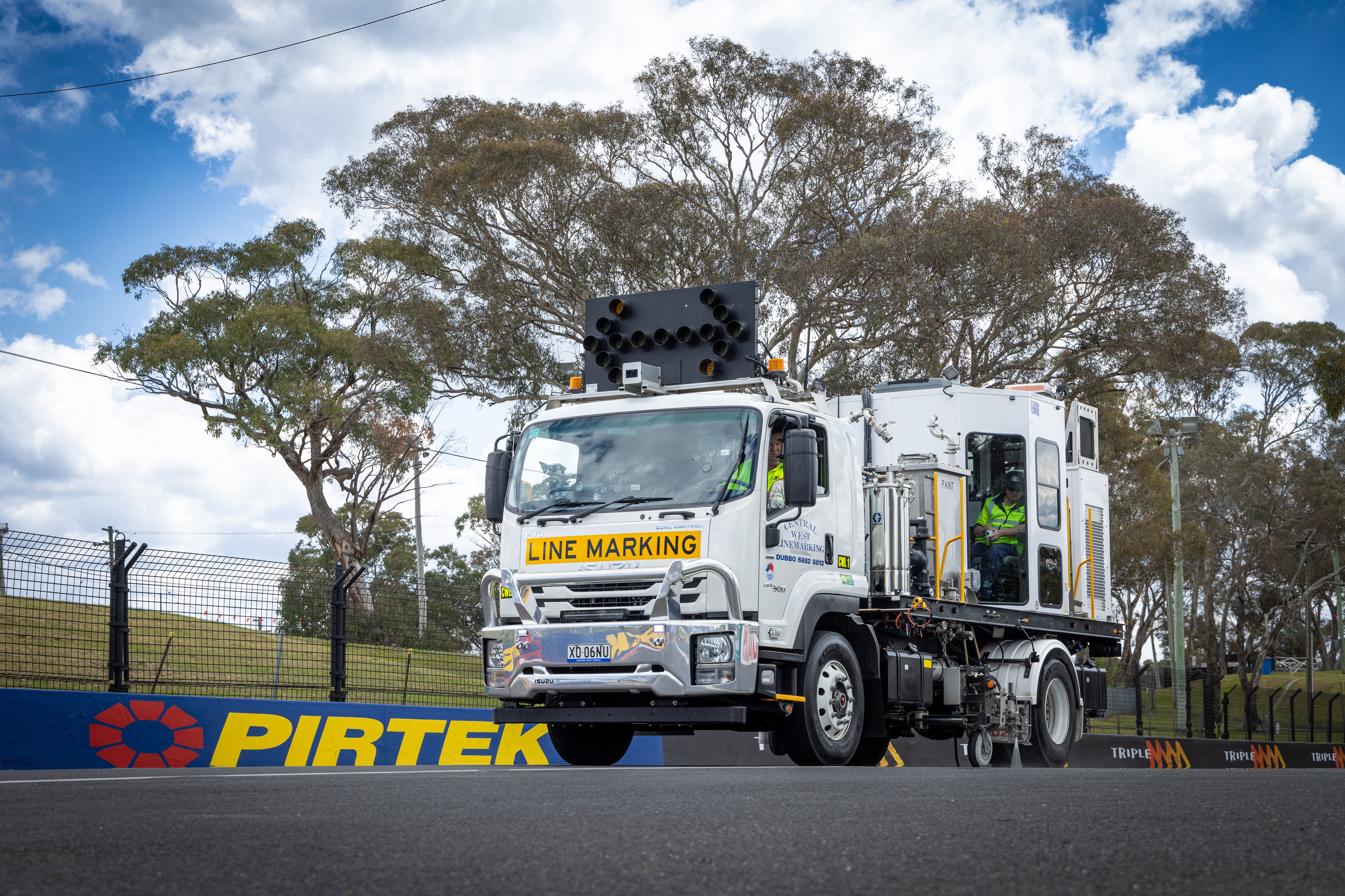 Central West Linemarking were tasked with marking the Mount Panorama circuit ahead of the Bathurst 1000