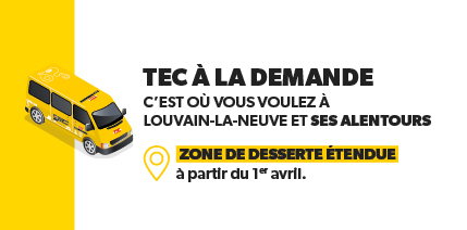 Le service TEC à la demande s’étend !