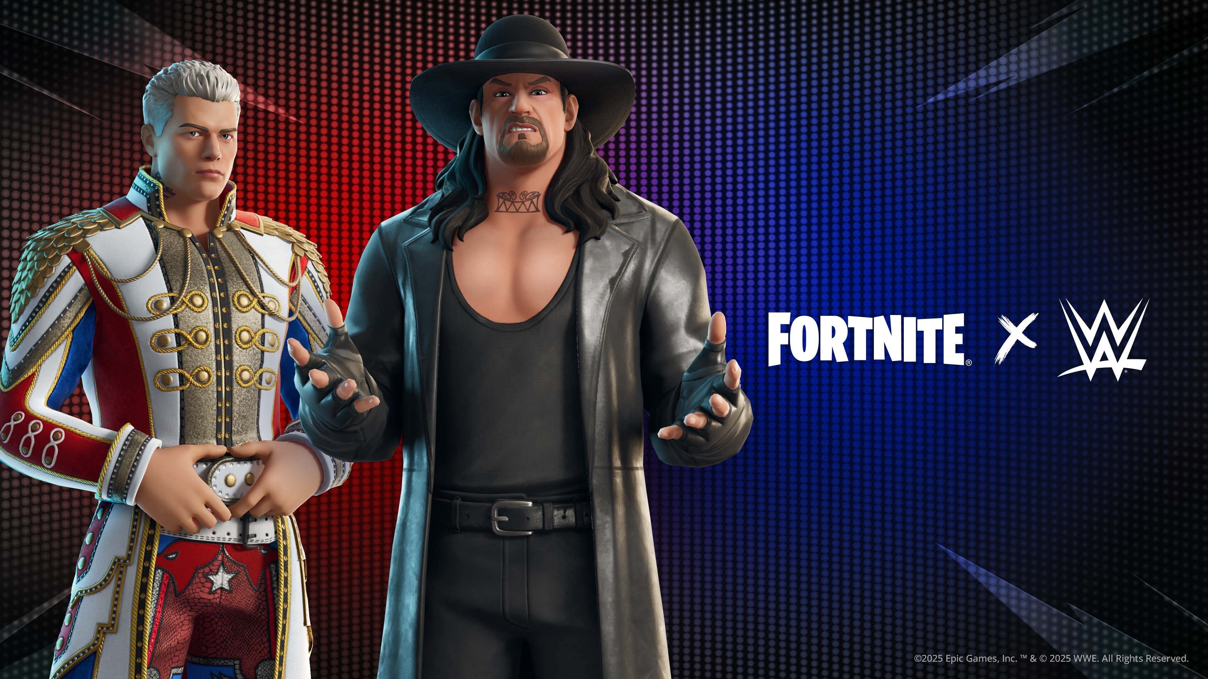 ¡Dos leyendas de la WWE llegan a Fortnite! The Undertaker y Cody Rhodes se unen a la serie de ídolos. 