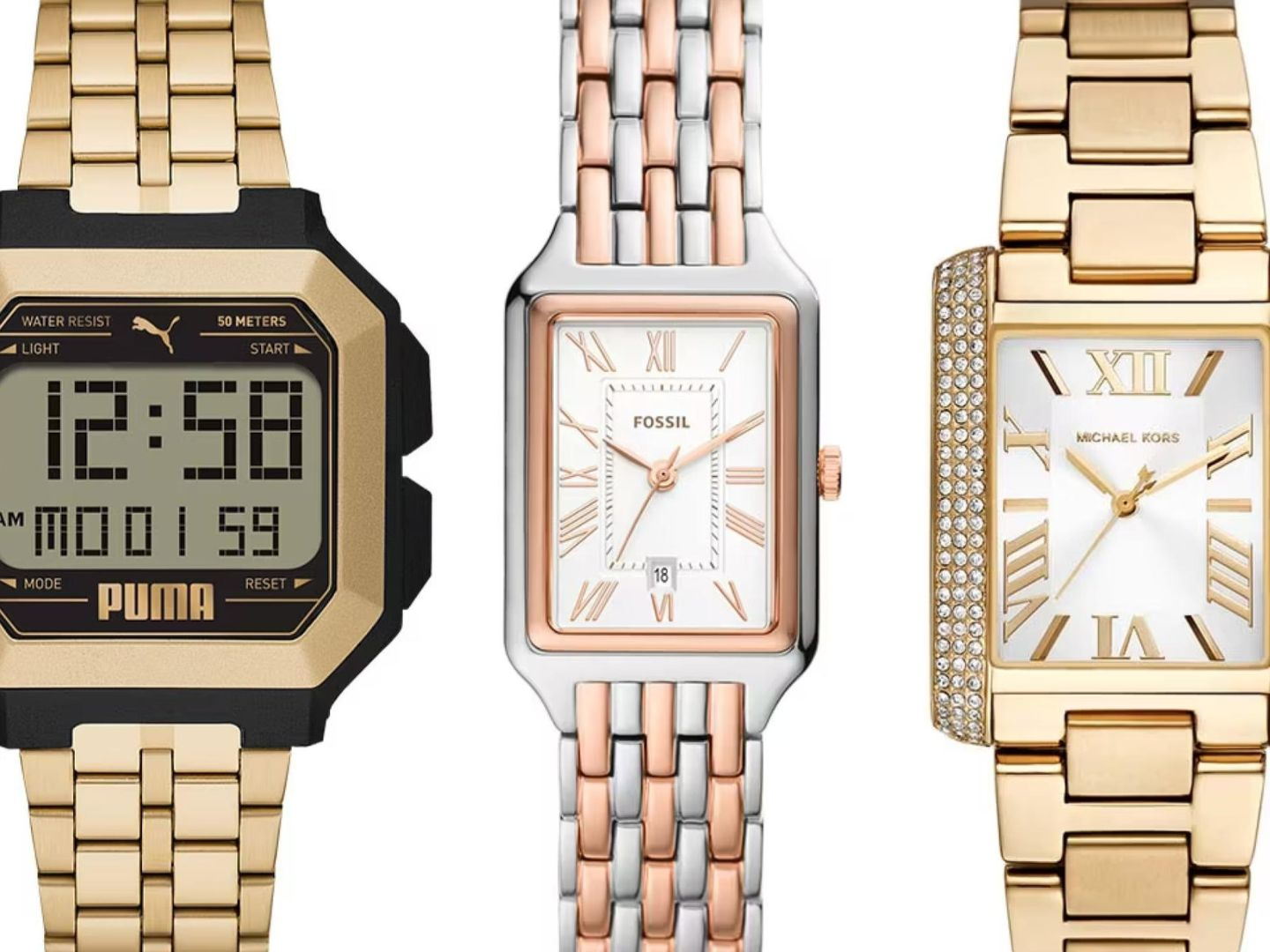 FOSSIL GROUP: ¿Los relojes redondos ya no te vibran? Checa estas opciones cuadradas y rectangulares