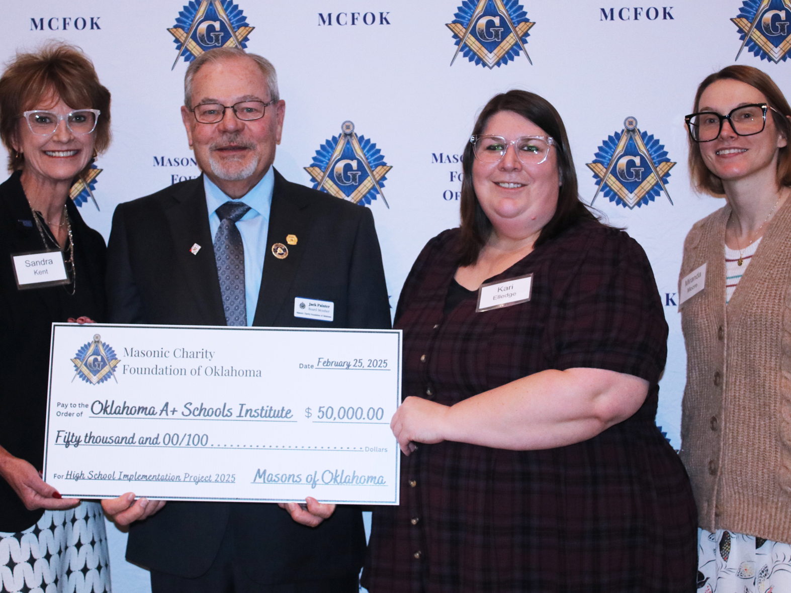 OKA+ Schools Institute at UCO Awarded Masonic Charity Foundation of Oklahoma Grant 
