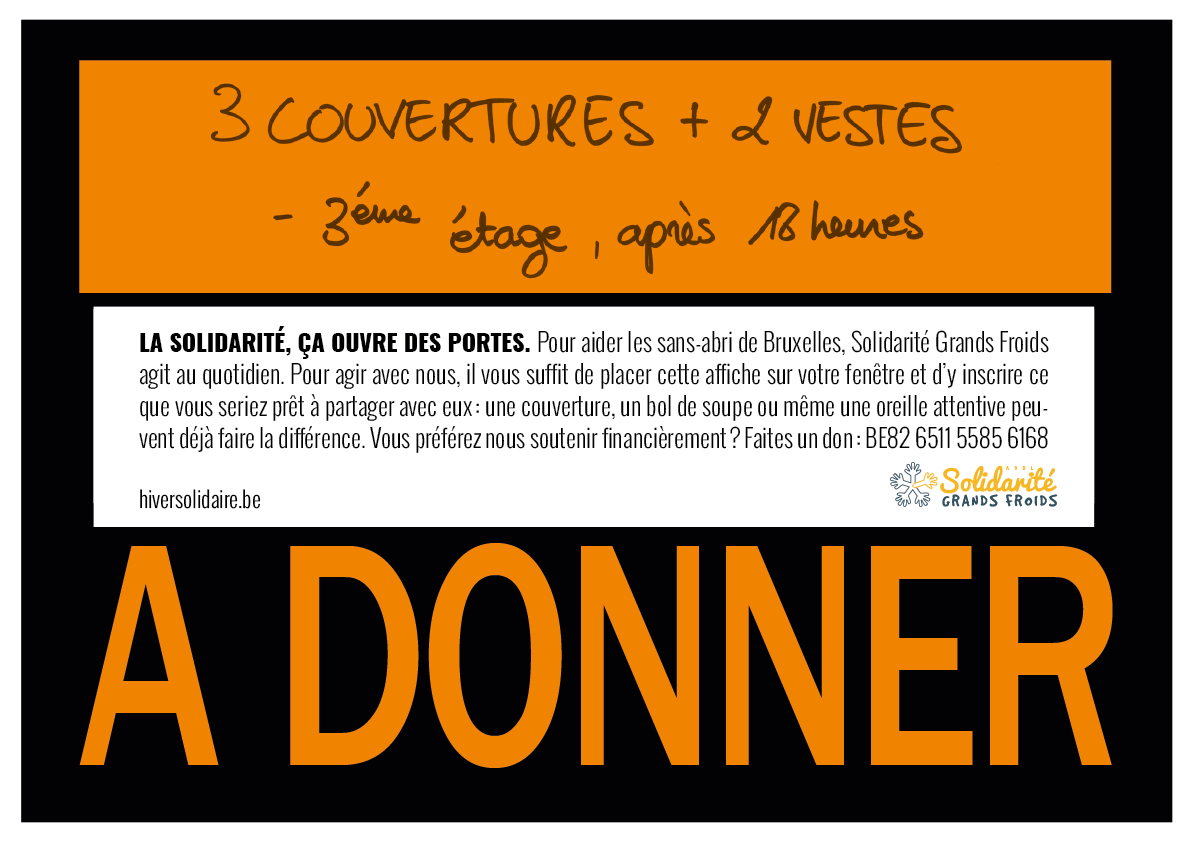 Affiche 'A donner'