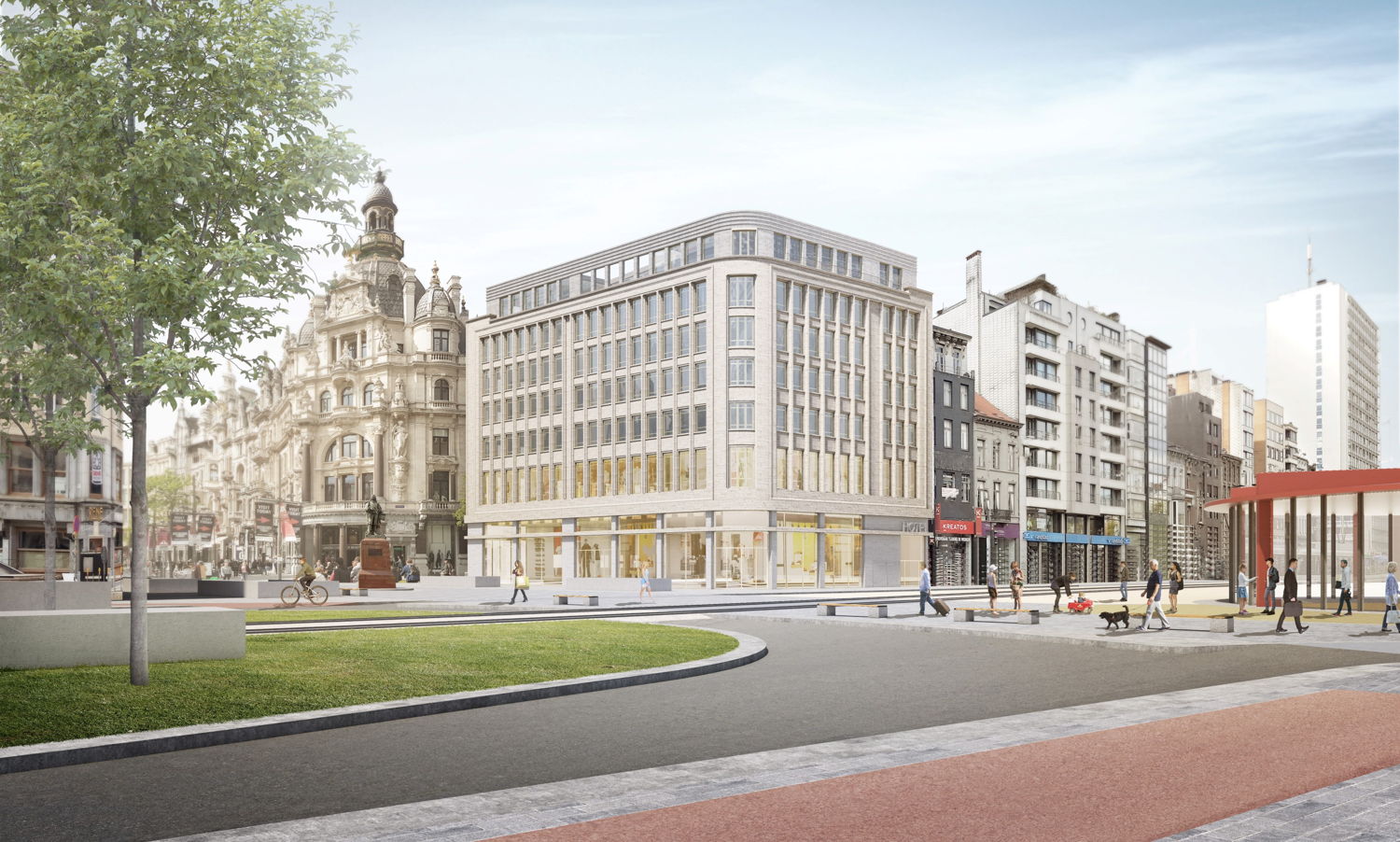 Le futur hôtel au centre d'Anvers 1