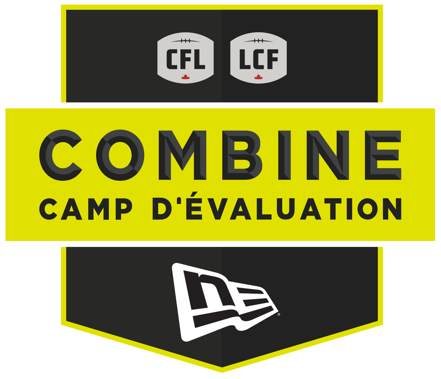 Logo du camp d'évaluation 2019 de la LCF, présenté par New Era.