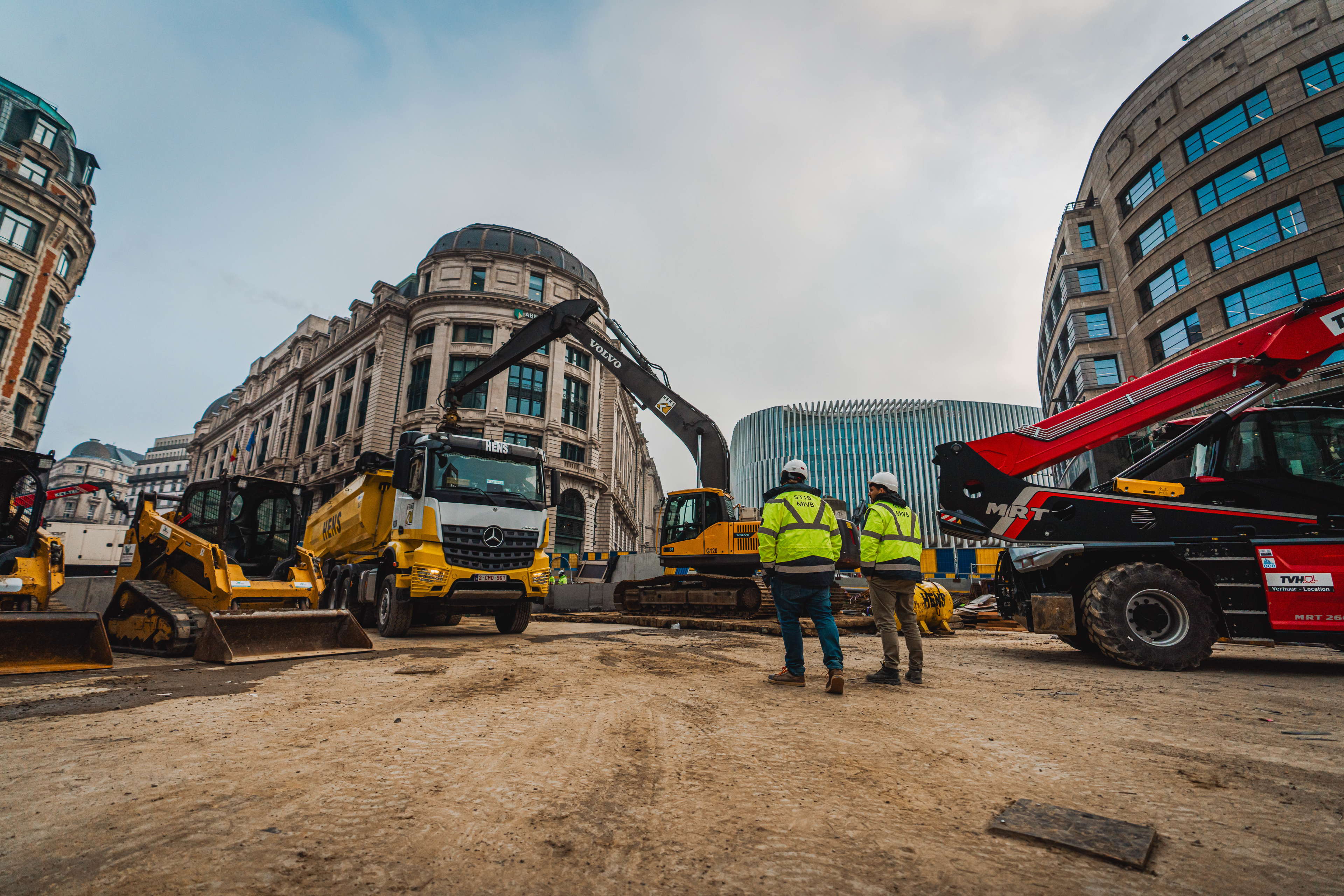 Bezoek de metrowerken aan het Centraal station in Brussel