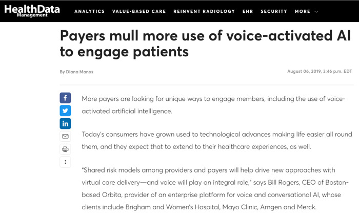 Payers mull more use of voice-activated AI to engage patients