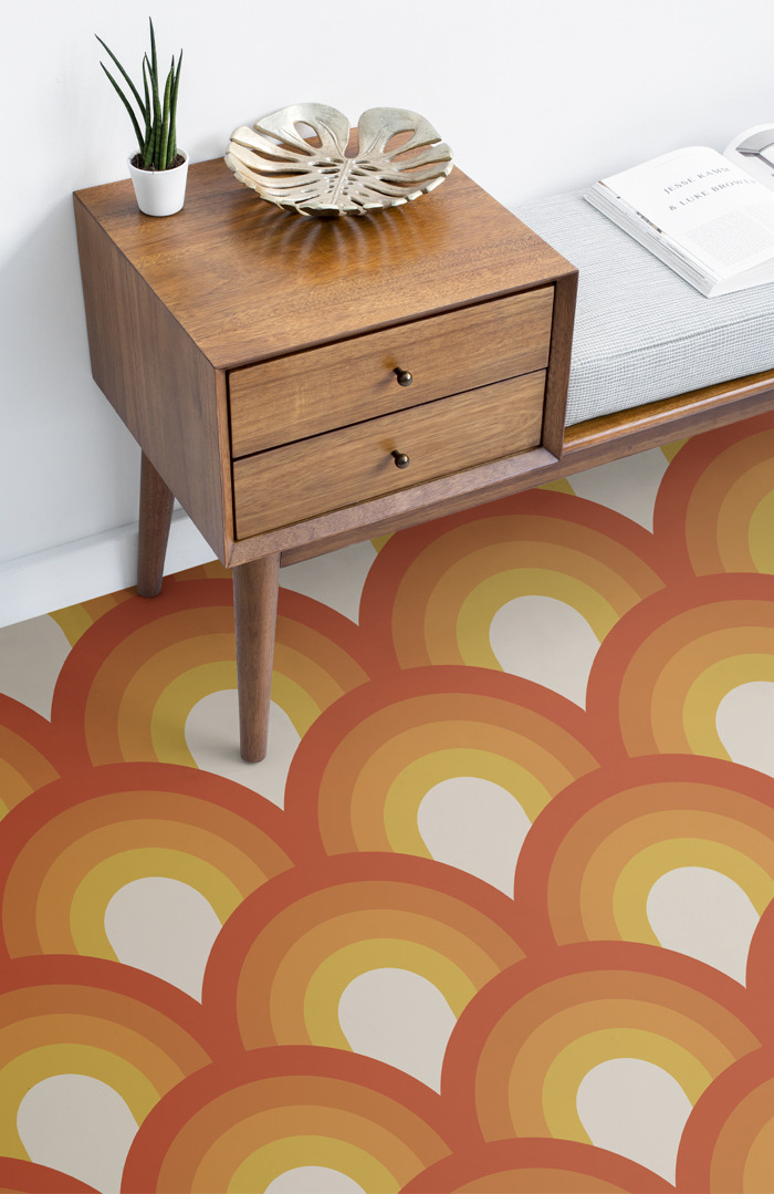 1970s flooring gets its groove back with a contemporary twist