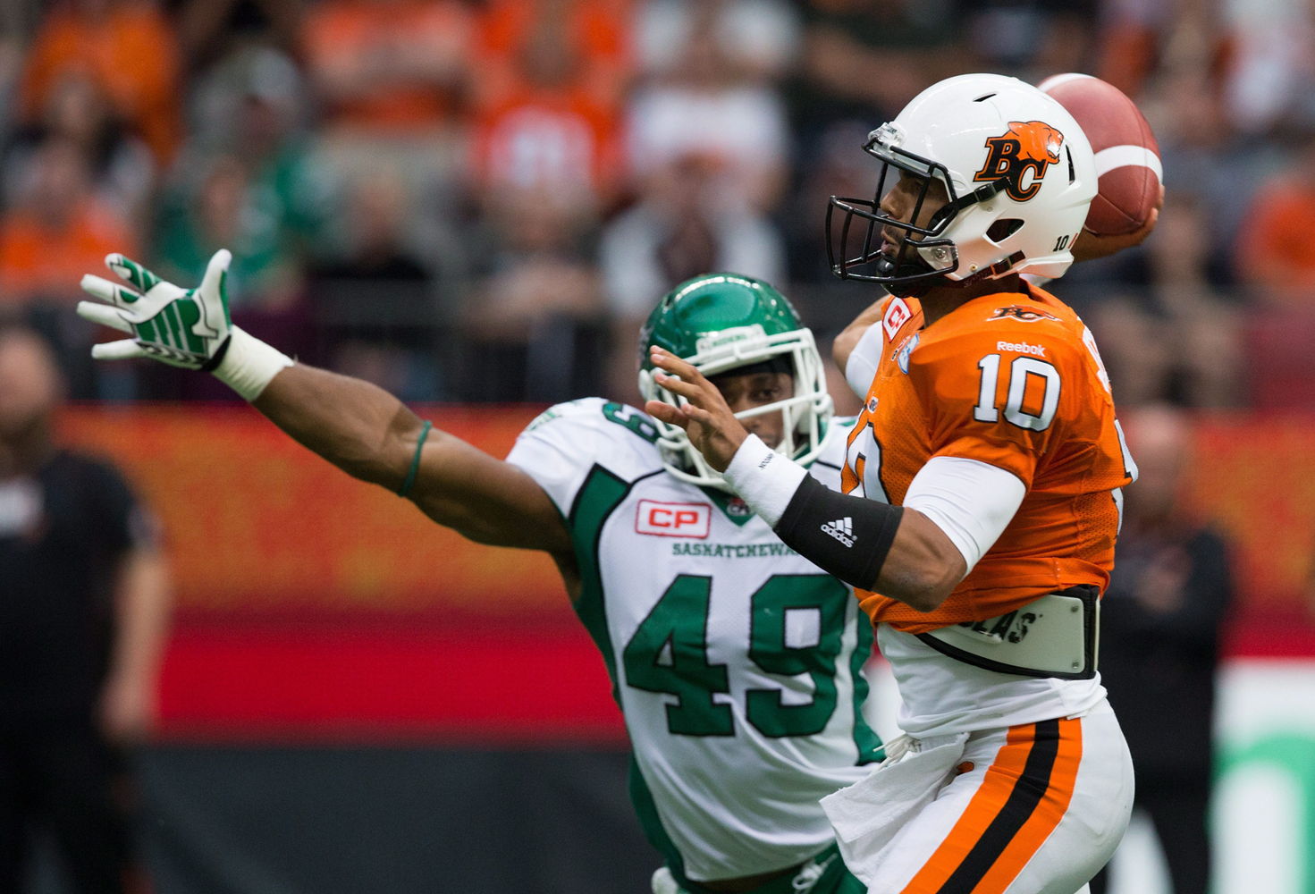 BC Lions quarterback Jonathon Jennings (Photo credit: Canadian Football League)