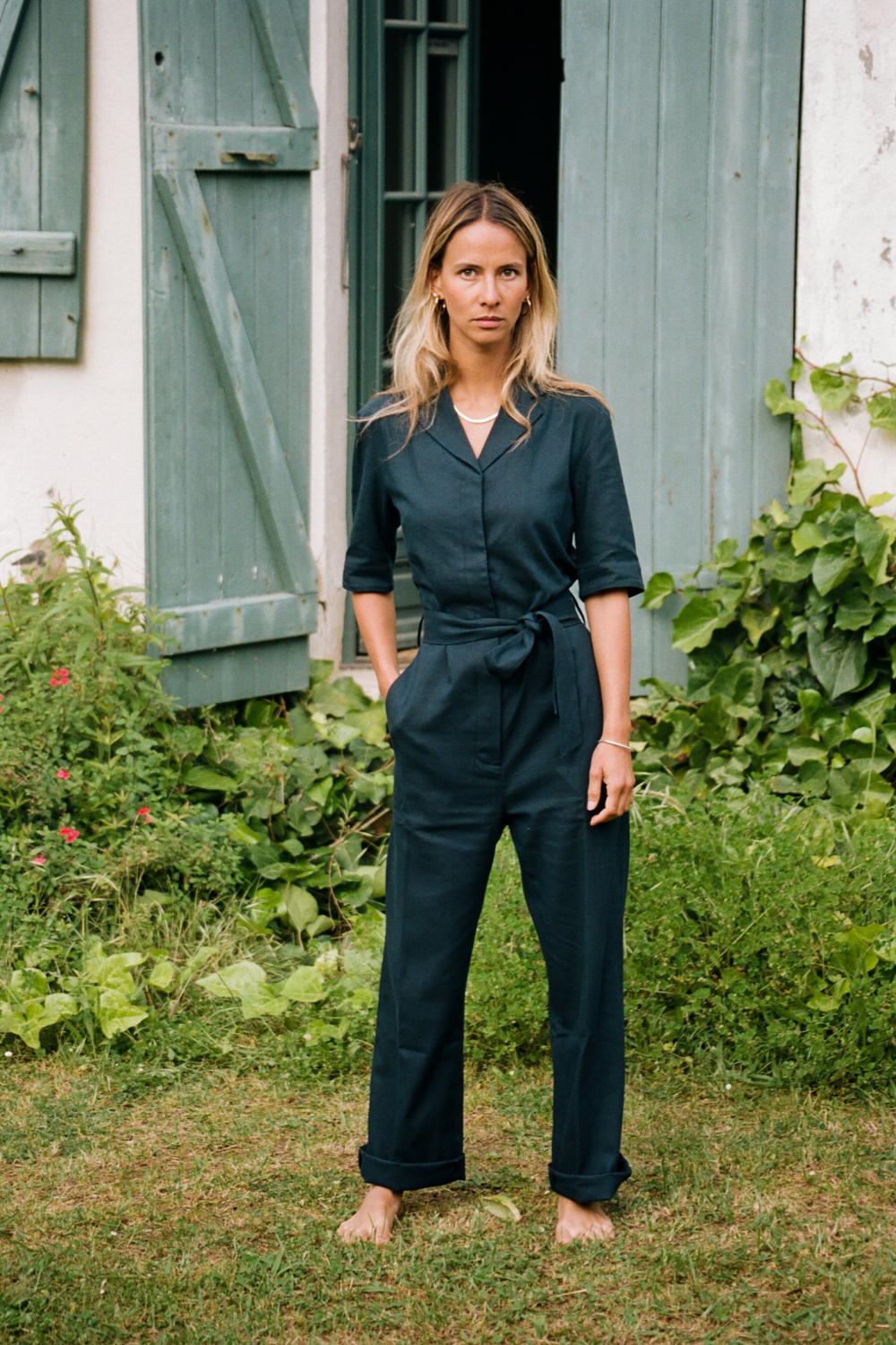 Mardi Editions - Garance jumpsuit - Linen Blue (235€)