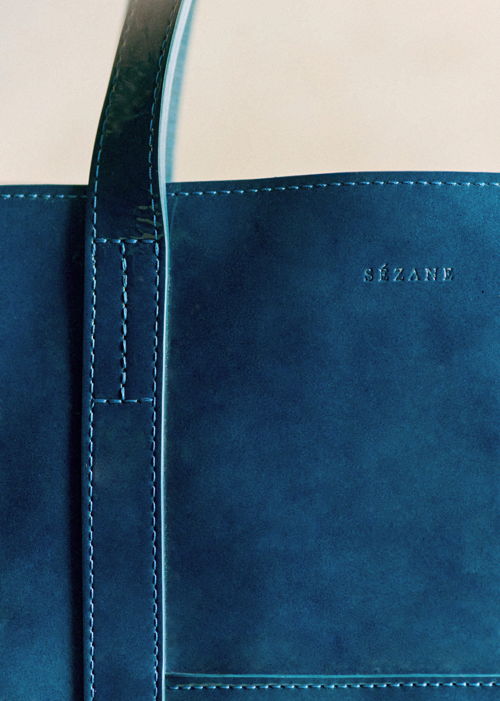 Sézane - LE CABAS BLEU VERNIS (4)
