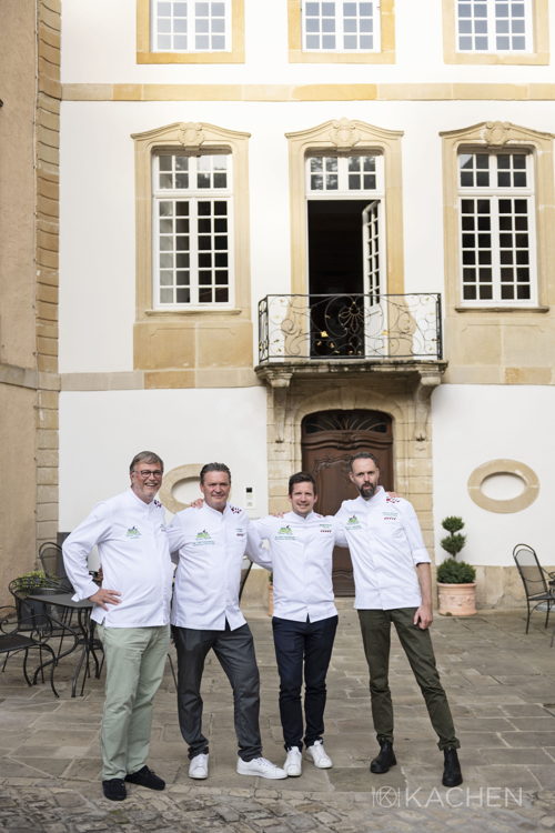 (from left to right) Frank Fol, Chef René Mathieu, Chef Michaël Vrijmoed and Chef Emile van der Staak (from left to right) Frank Fol, Chef René Mathieu, Chef Michaël Vrijmoed and Chef Emile van der Staak