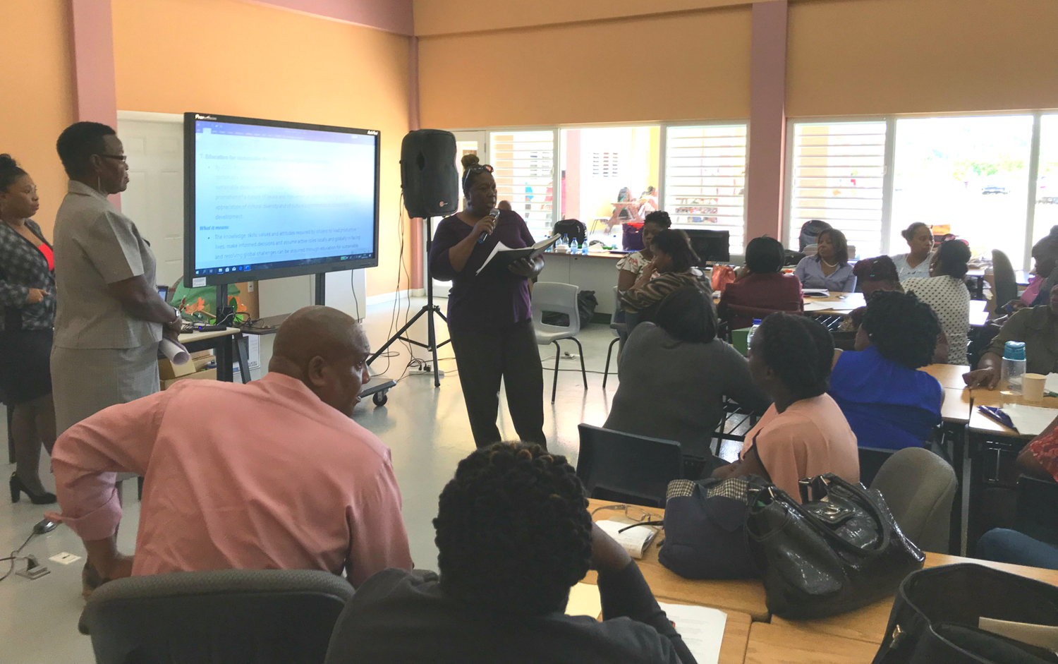Educational leaders in Antigua and Barbuda receive training in data management.