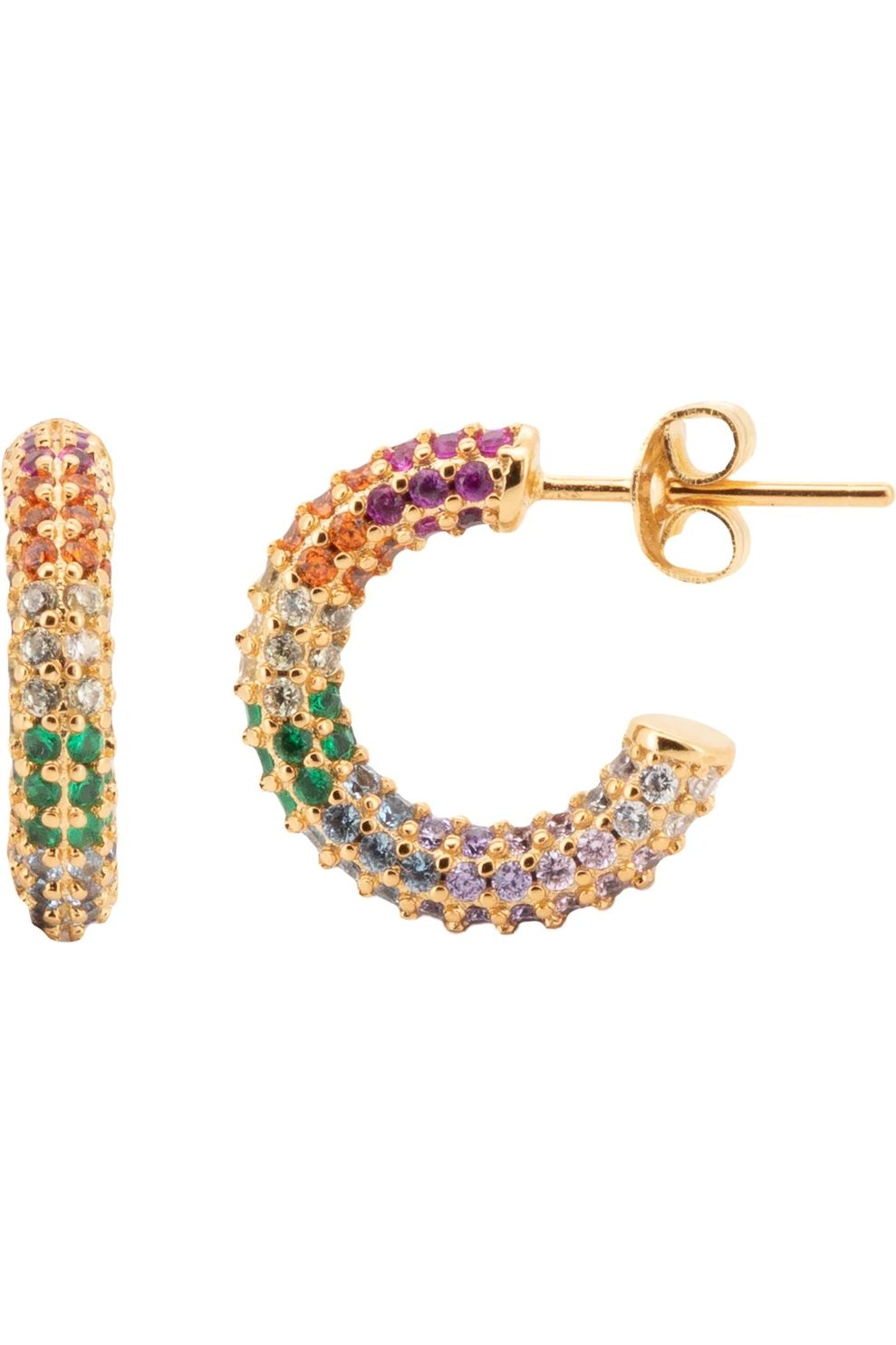 Juttu_FW23_A New Day_Earr Round Zirconia Hoops Medium multicolour_JUTTU_€27 Juttu_FW23_A New Day_Earr Round Zirconia Hoops Medium multicolour_JUTTU_€27