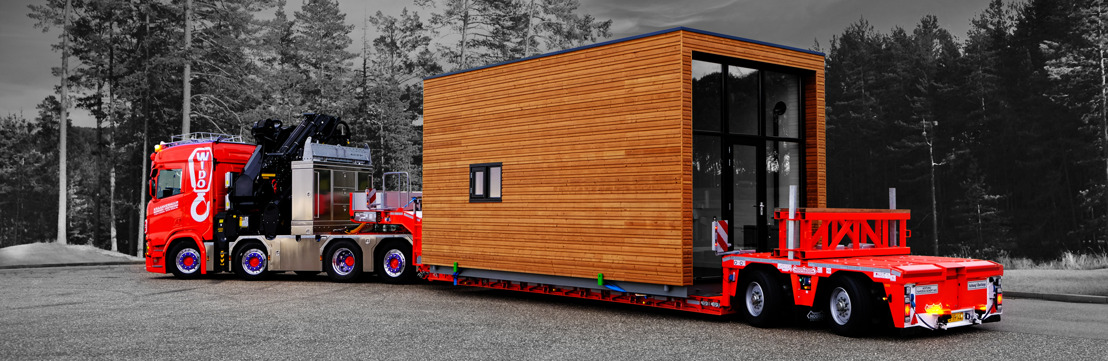 Wido invests in Nooteboom EURO-PX low-loader for transporting tiny houses