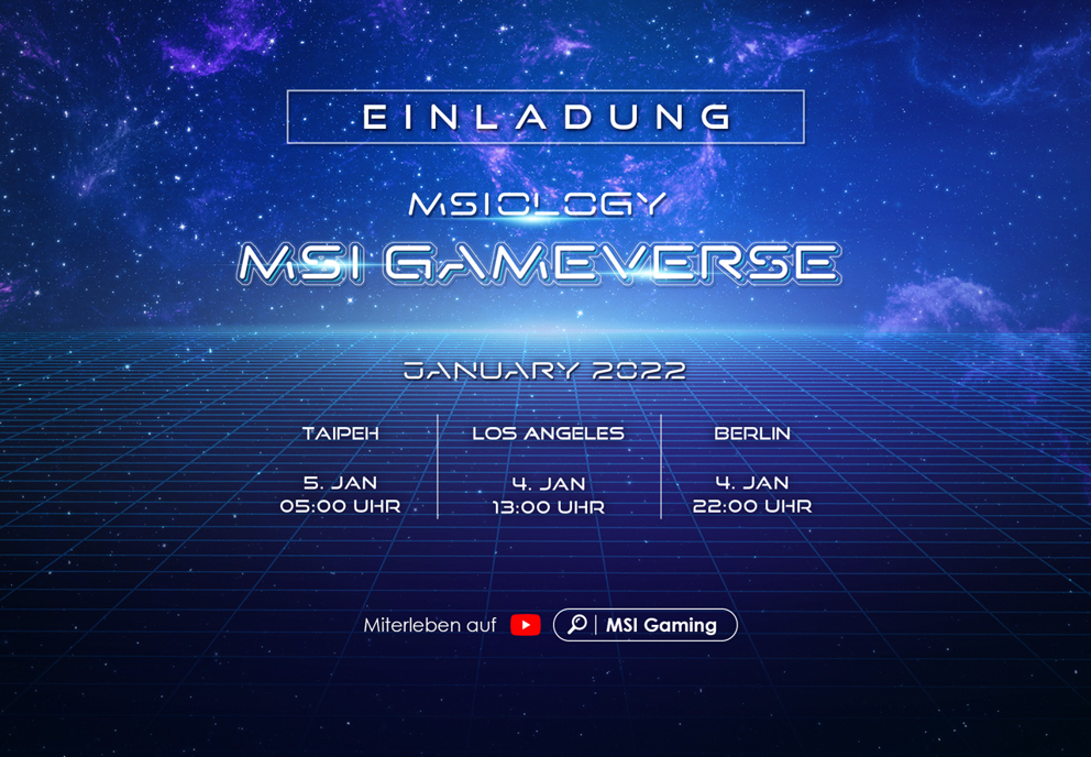 MSIology: MSI Gameverse – 4. Januar 2022