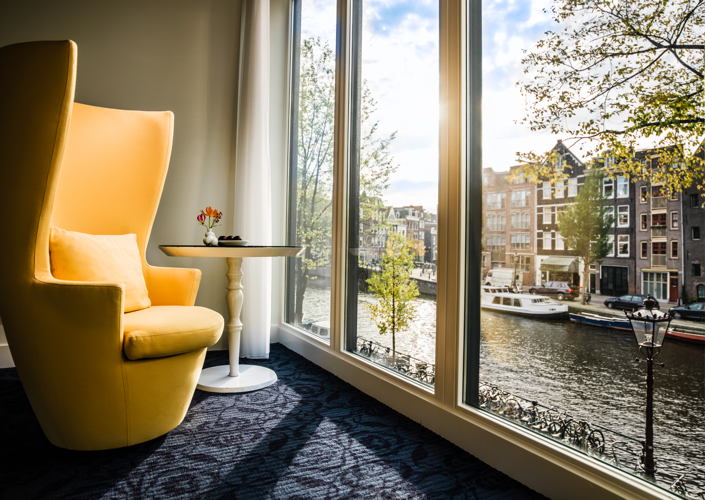 Het uitzicht van Andaz Amsterdam Prinsengracht