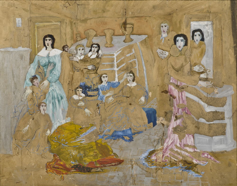 Carl Fredrik Hill, Figures on Golden Ground. Composition from his Illness, gold, silver and oil on cardboard, Nationalmuseum, Stockholm  © Erik Cornelius / Nationalmuseum 2010 