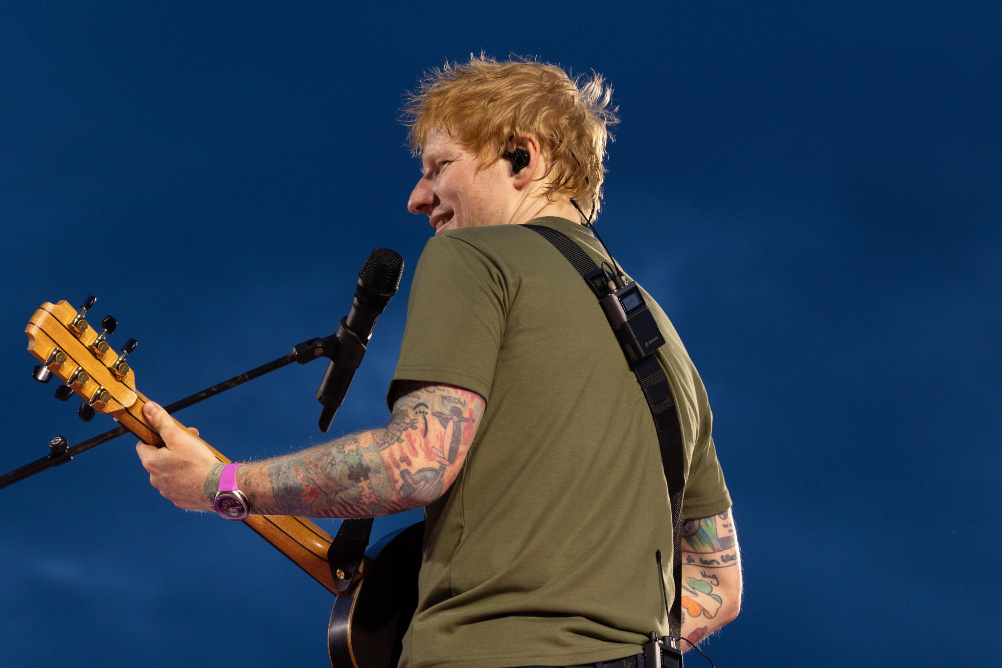 Chosen for its suitability to Ed Sheeran’s voice, the Sennheiser MM 445 capsule helps deliver clear, natural vocals in a stadium show ​
(Photo credit: Mark Surridge)
