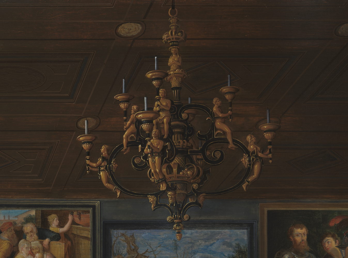 Willem van Haecht, De kunstkamer van Cornelis van der Geest, detail, 1628, collectie Rubenshuis, opname na restauratie door KIK-IRPA Willem van Haecht, De kunstkamer van Cornelis van der Geest, detail, 1628, collectie Rubenshuis, opname na restauratie door KIK-IRPA
