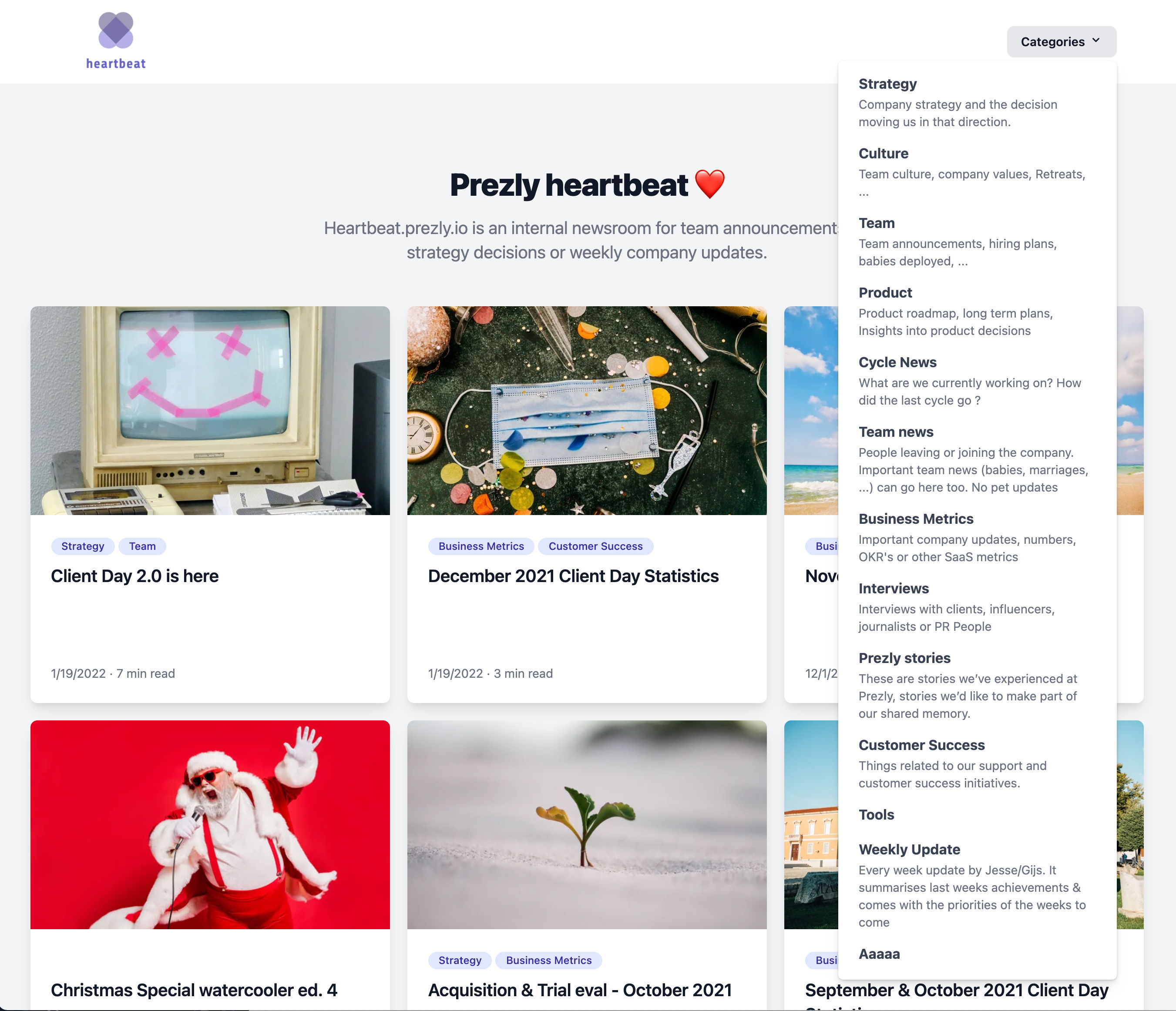 Heartbeat - Current Homepage