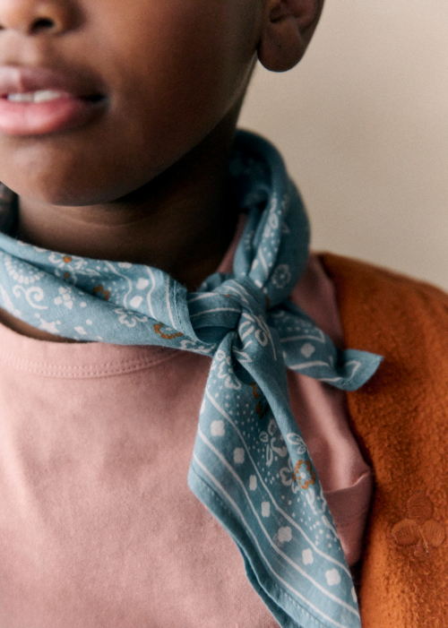 Petit Sézane - Foulard bandana Bleu vintage
