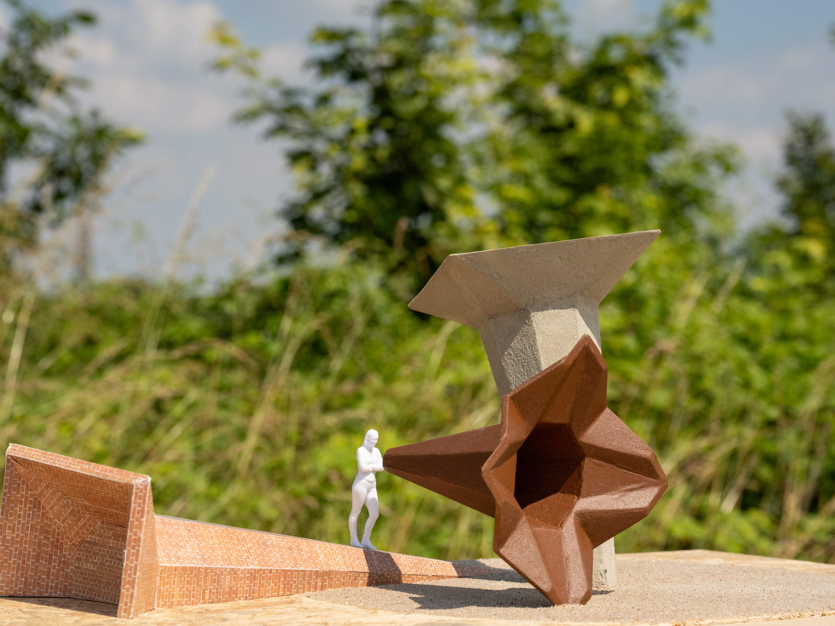 Art on the Meuse brings three church towers to the Meuse river bank in Maaseik