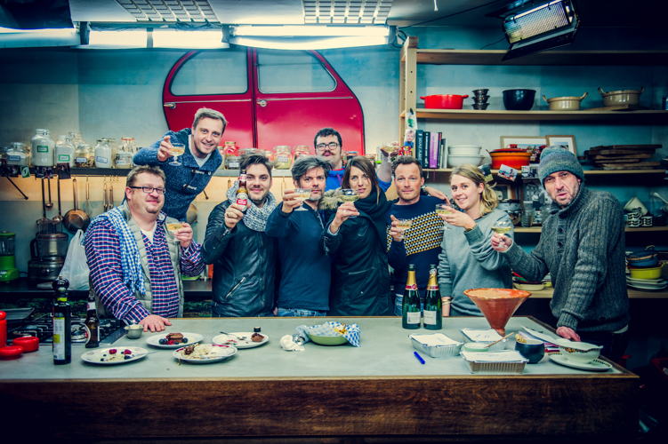 Feest met de hele ploeg naar aanleiding van het 1000e gerecht