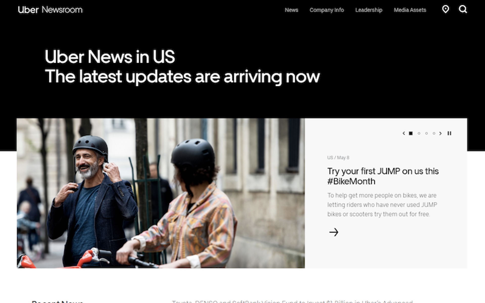 Uber's press kit integrates seamlessly into their newsroom