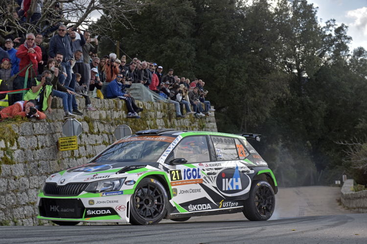 At the French round of the FIA World Rally Championship, ŠKODA Motorsport works crew Kalle Rovanperä/Jonne Halttunen (ŠKODA FABIA R5) head to retire from the lead in WRC 2 Pro category after an accident