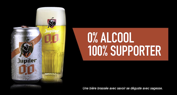 Jupiler 0,0% fait un véritable tour de force pendant les matches Pro League: des bières gratuites tant que le score est 0-0