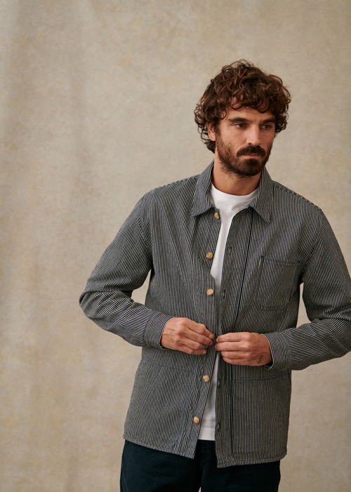 Octobre Editions - Veste Will Rayures Marine ecru - 110€