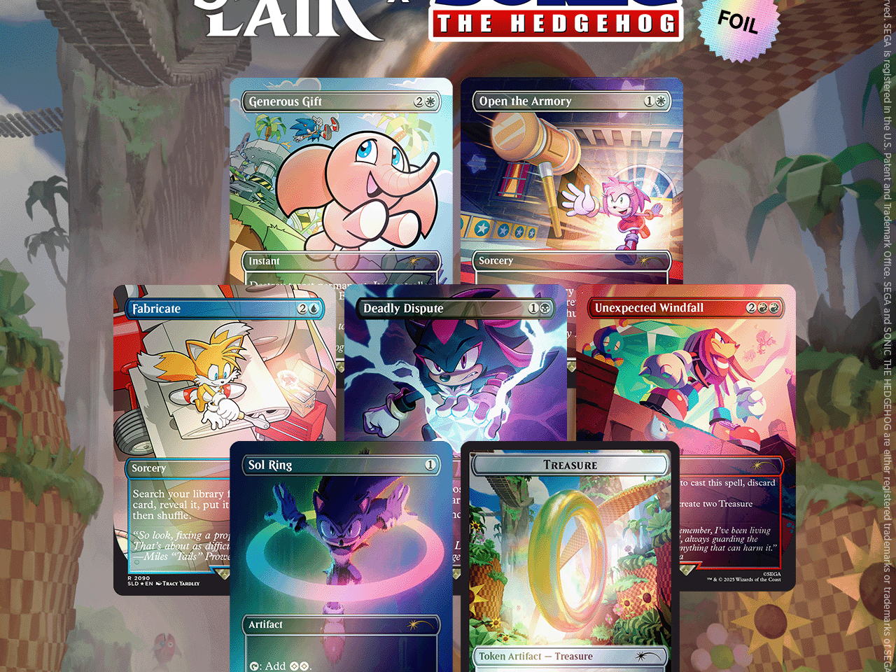 HASBRO ANNOUNCES MAGIC: THE GATHERING SECRET LAIR x SONIC THE HEDGEHOG COLLABORATION  