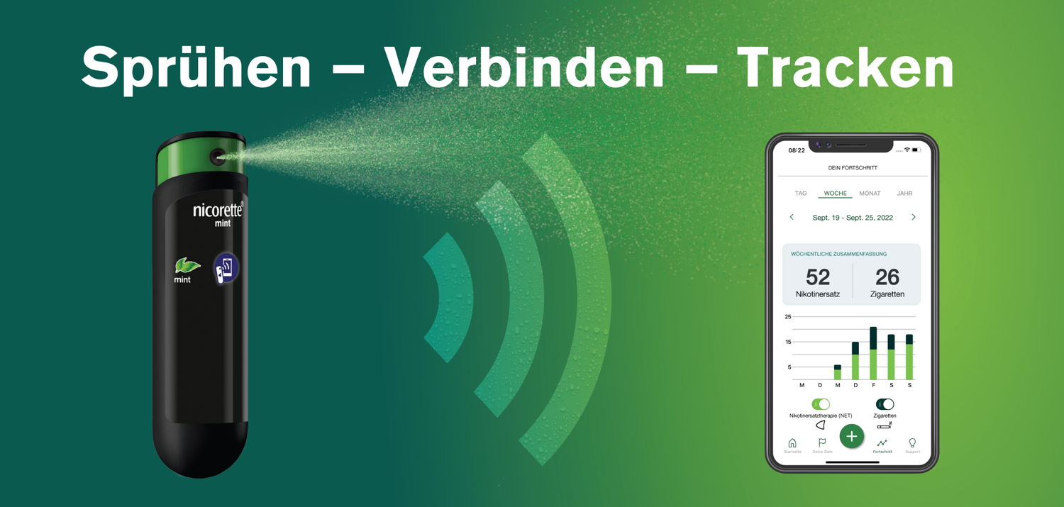sprühen - verbinden - tracken