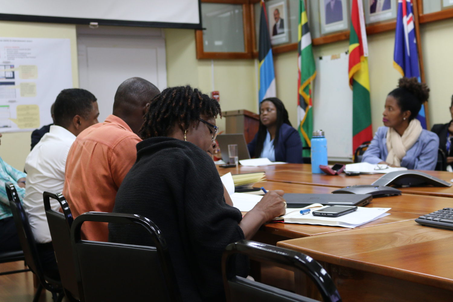 The ‘OECS Trade Vista for Food and Agriculture’ portal being presented at the OECS Commission 